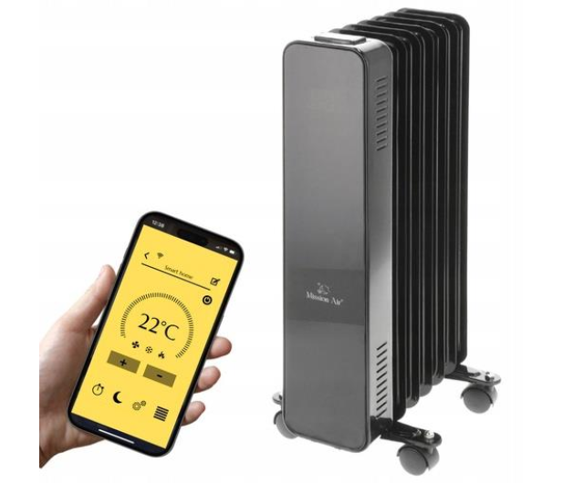 Mission Air Grzejnik olejowy OSLO 1500W Black WiFi - 1590308 - zdjęcie 3